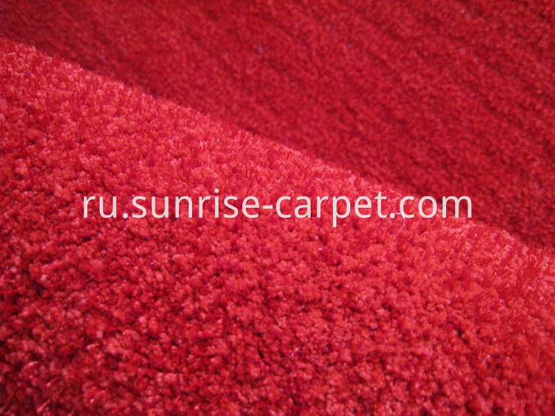 Microfiber with Polyester Carpet with Short Pile solid red 